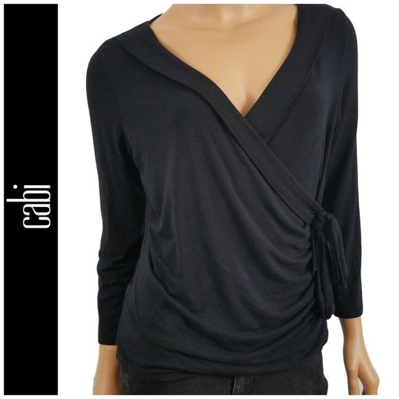 CAbi Tops - Cabi Style 553 Cross Over Wrap Top L